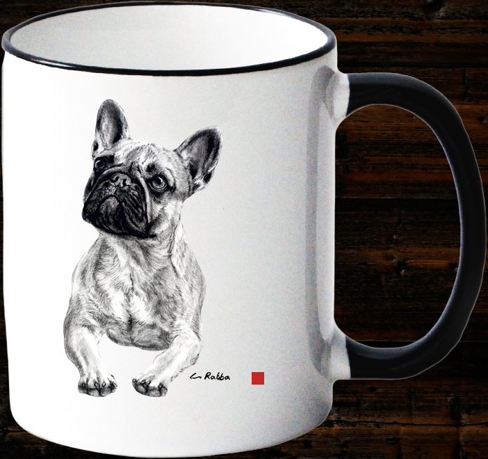 Lieblingsbecher / Tasse Französische Bulldogge - Keramik 0,3 l