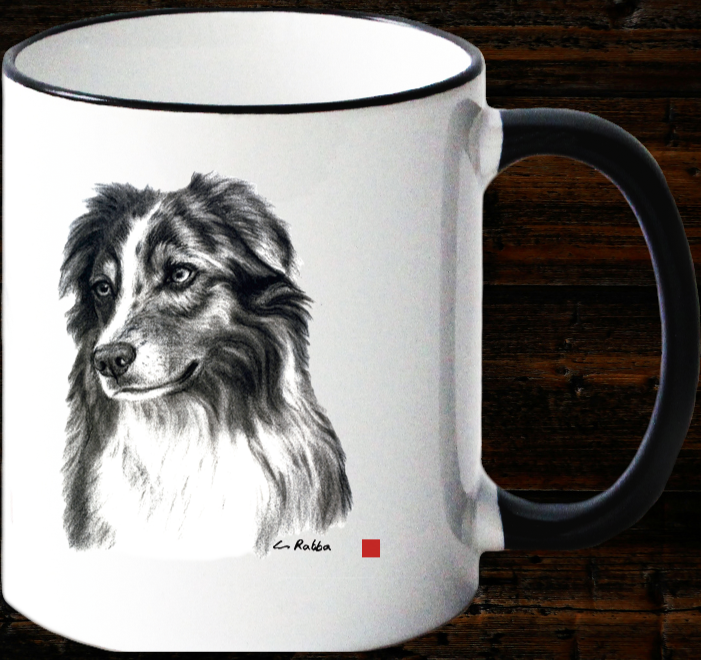 Lieblingsbecher / Tasse  Australian Shepherd - Keramik 0,3 l