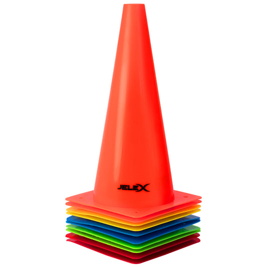 Set Trainingskegel - 10 Stück in 5 Farben - 31 cm Höhe