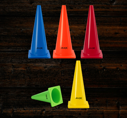 Set Trainingskegel ideal für Hunde- und Pferde-Training - 10 Stück in 5 Farben - 31 cm Höhe